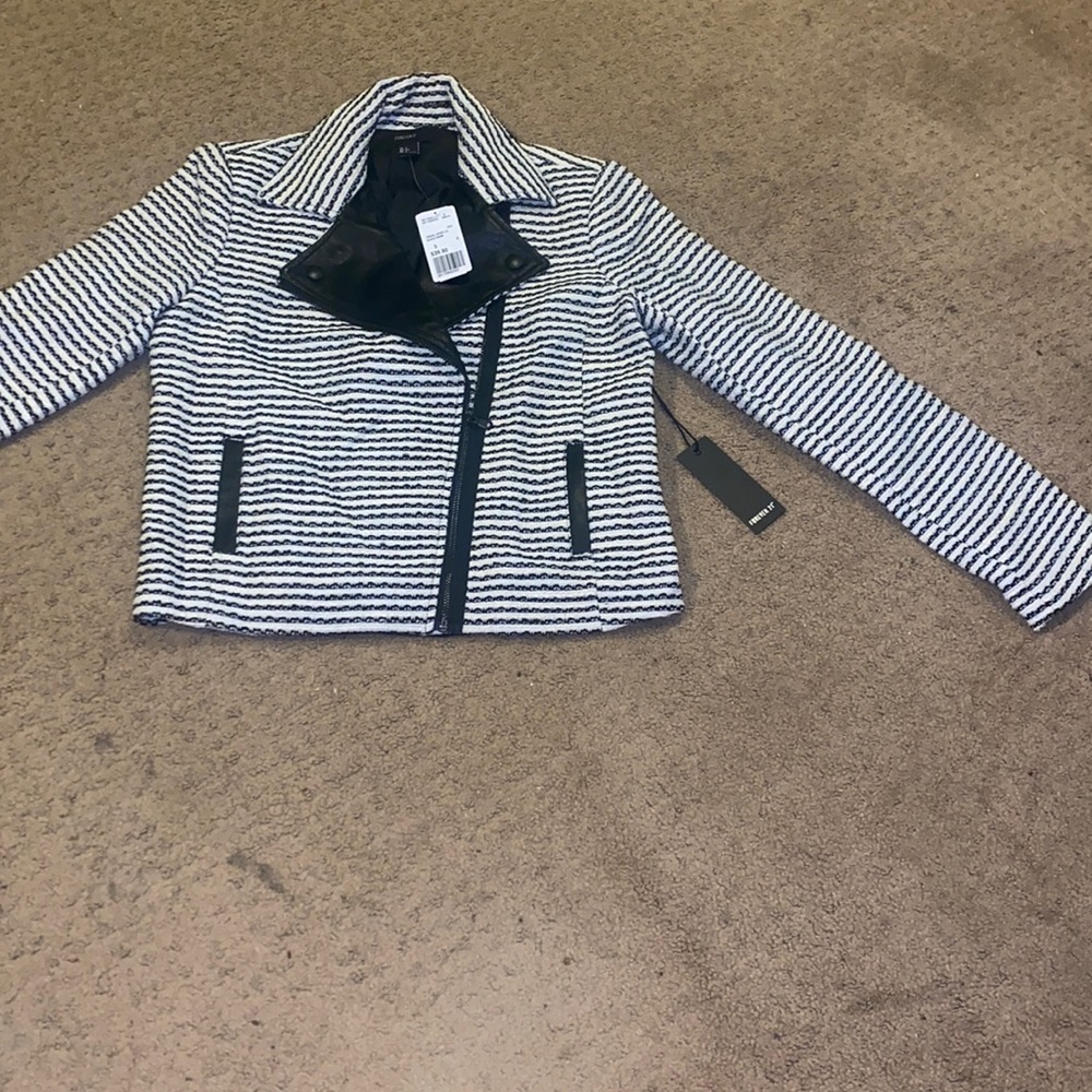 Black and white casual jacket